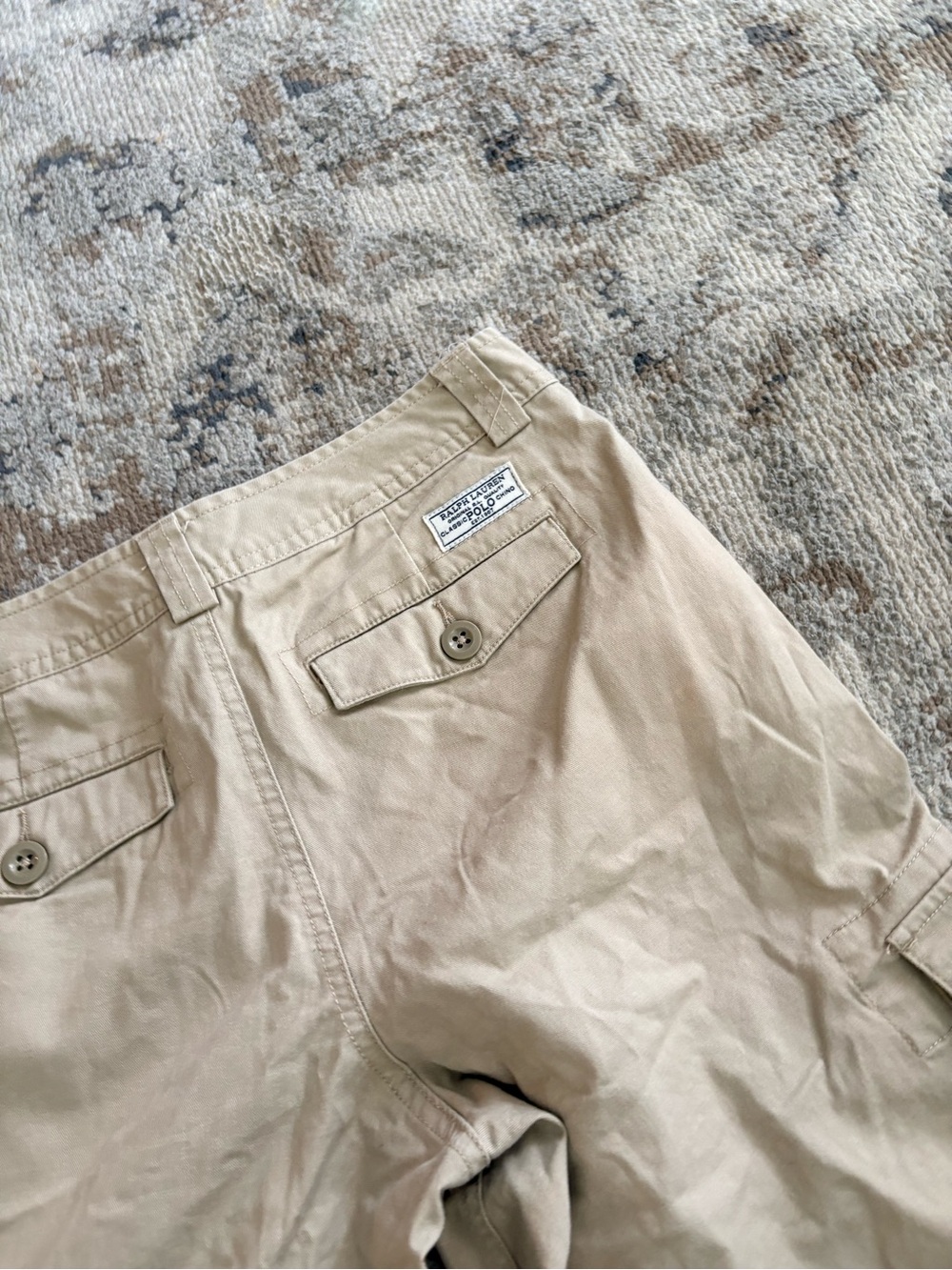 Polo Ralph Lauren Khaki Cargo Shorts – Youth 18 – Fits Women’s Small - Picture 7 of 7